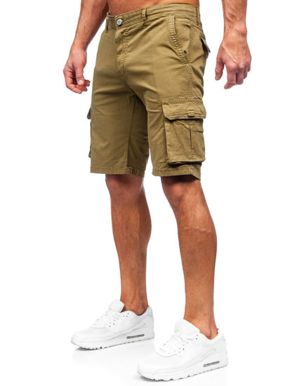 Pantalón corto de tela cargo para hombre caqui Bolf J707