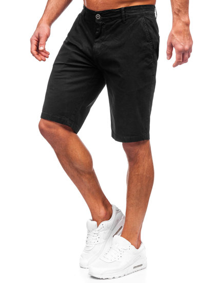 Pantalón corto de tela para hombre negro Bolf JX7511