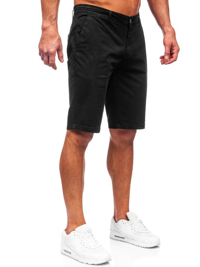 Pantalón corto de tela para hombre negro Bolf JX7511