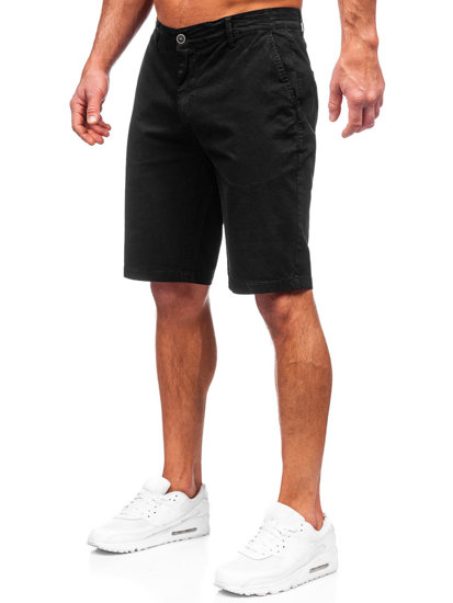 Pantalón corto de tela para hombre negro Bolf JX7511