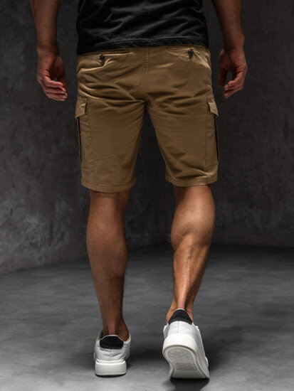 Pantalón corto de tela tipo cargo para hombre camel Bolf MP0188KA1