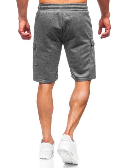 Pantalón corto deportivo cargo para hombre color grafito Bolf JX167