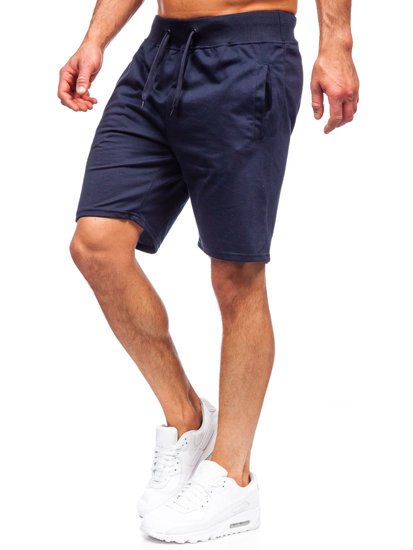 Pantalón corto deportivo para hombre color azul oscuro Denley K10003