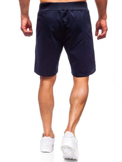 Pantalón corto deportivo para hombre color azul oscuro Denley K10003