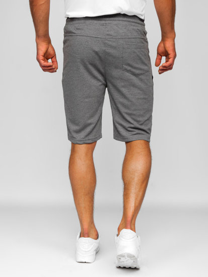 Pantalón corto deportivo para hombre gris y blanco Bolf Q3876