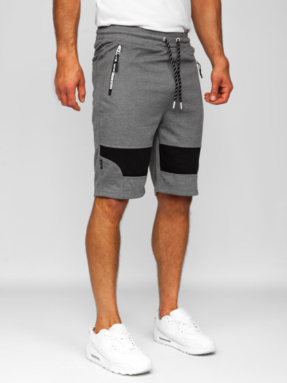 Pantalón corto deportivo para hombre gris y blanco Bolf Q3877