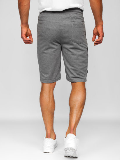 Pantalón corto deportivo para hombre gris y negro Bolf Q3876