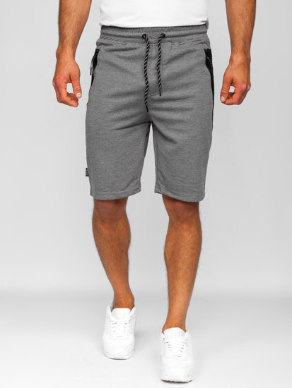 Pantalón corto deportivo para hombre gris y negro Bolf Q3876