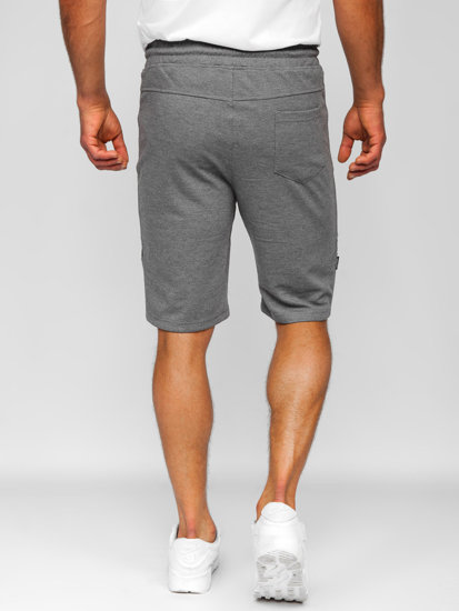 Pantalón corto deportivo para hombre gris y negro Bolf Q3877