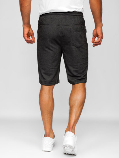 Pantalón corto deportivo para hombre negro y blanco Bolf Q3877