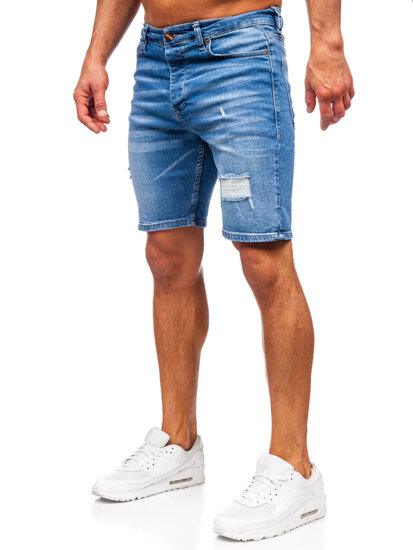 Pantalón corto vaquero para hombre azul oscuro Bolf 0476