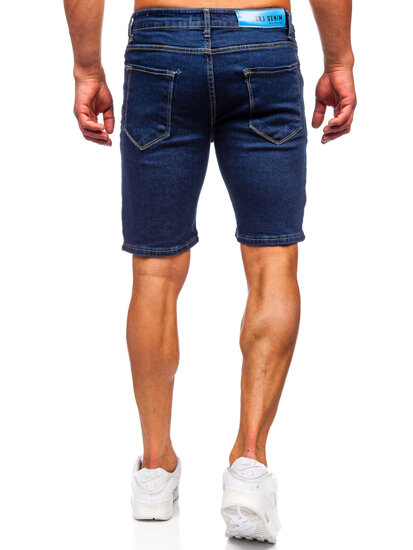 Pantalón corto vaquero para hombre azul oscuro Bolf 0766