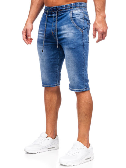 Pantalón corto vaquero para hombre azul oscuro Bolf KR1539