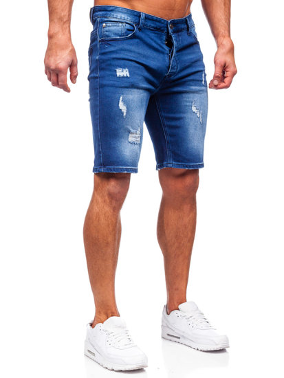 Pantalón corto vaquero para hombre azul oscuro Bolf MP0061BS