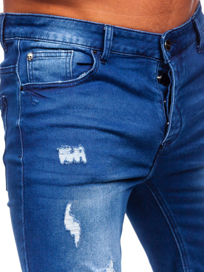 Pantalón corto vaquero para hombre azul oscuro Bolf MP0061BS