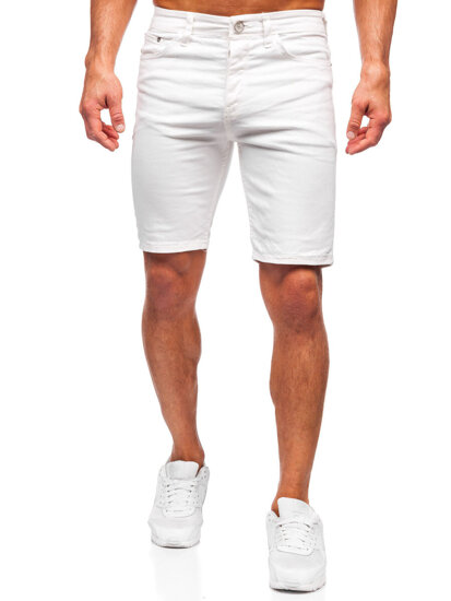 Pantalón corto vaquero para hombre blanco Bolf 0341