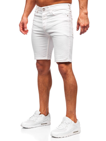 Pantalón corto vaquero para hombre blanco Bolf 0341