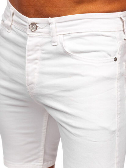 Pantalón corto vaquero para hombre blanco Bolf 0341