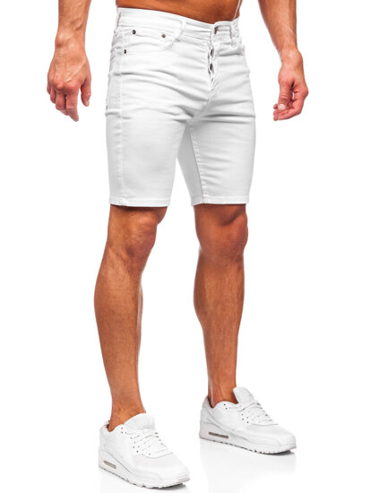 Pantalón corto vaquero para hombre blanco Bolf 0362