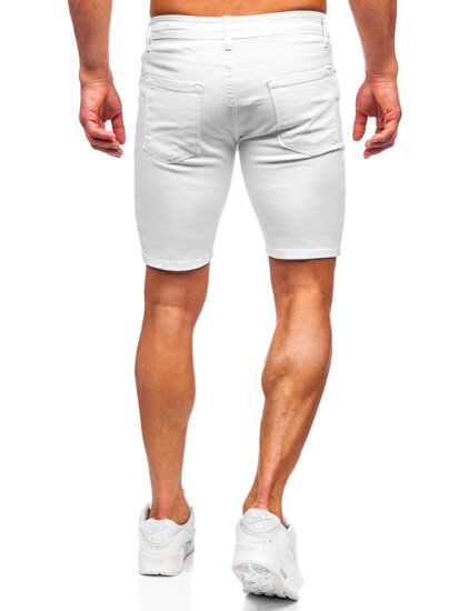 Pantalón corto vaquero para hombre blanco Bolf 0362