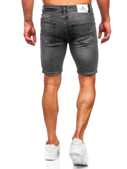 Pantalón corto vaquero para hombre negro Bolf 0525