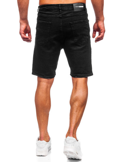 Pantalón corto vaquero para hombre negro Bolf 0621