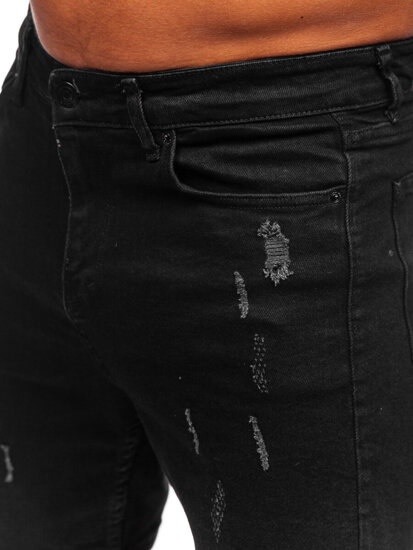 Pantalón corto vaquero para hombre negro Bolf 0621