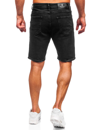 Pantalón corto vaquero para hombre negro Bolf 0626