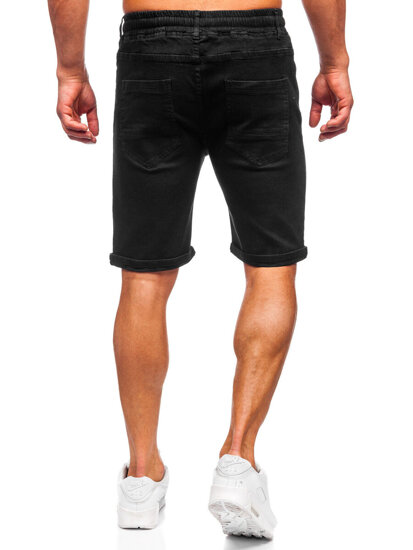 Pantalón corto vaquero para hombre negro Bolf 8108