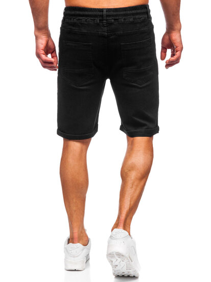 Pantalón corto vaquero para hombre negro Bolf 8109