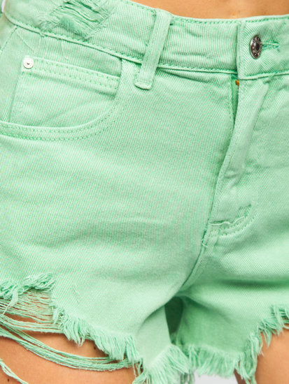 Pantalón corto vaquero para mujer verde Bolf A63