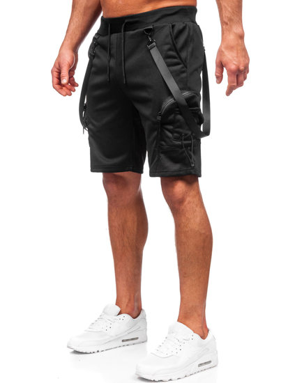 Pantalón de chándal cargo para hombre negro Bolf HS7179