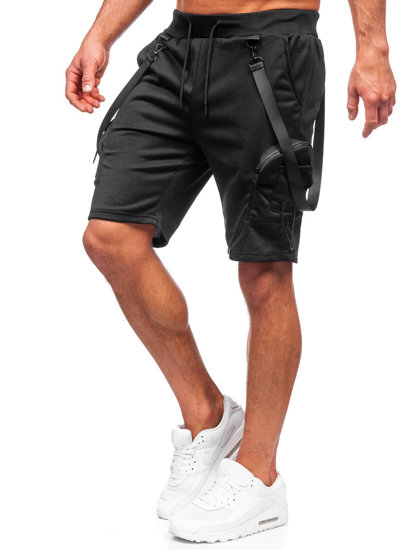 Pantalón de chándal cargo para hombre negro Bolf HS7179