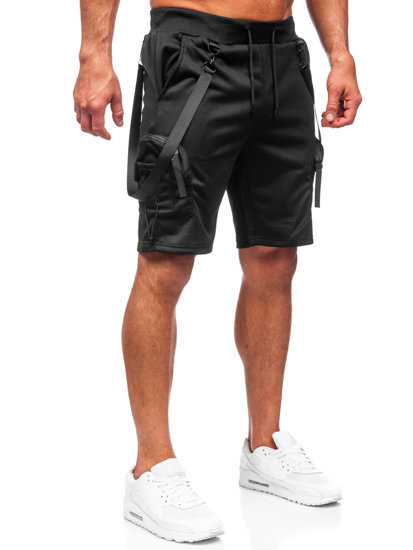 Pantalón de chándal cargo para hombre negro Bolf HS7179