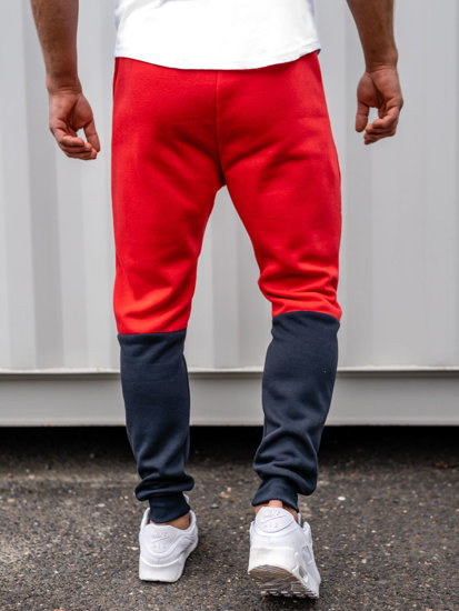 Pantalón de chándal con impresión para hombre rojo Bolf AM85A