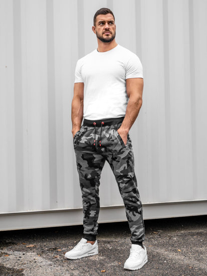 Pantalón de chándal para hombre camuflaje y grafito Bolf KZ15A