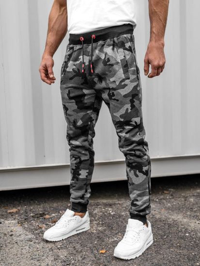 Pantalón de chándal para hombre camuflaje y grafito Bolf KZ15A