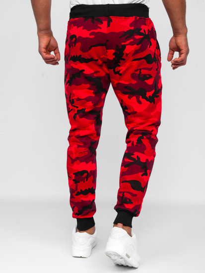 Pantalón de chándal para hombre camuflaje y rojo Bolf KZ15B