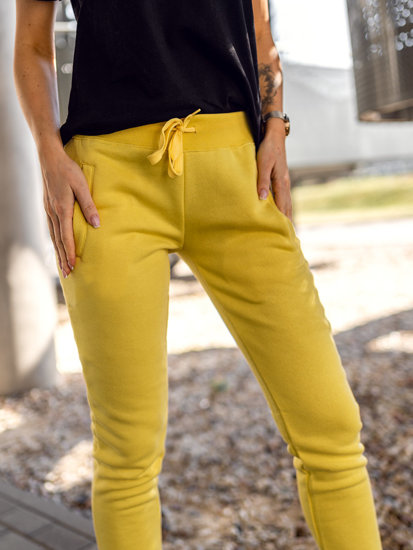 Pantalón de chándal para mujer amarillo Bolf CK-01-28B