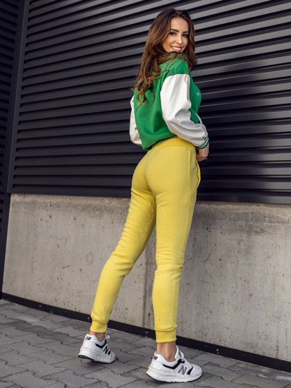 Pantalón de chándal para mujer amarillo Bolf CK-01-33B