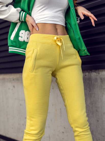 Pantalón de chándal para mujer amarillo Bolf CK-01-33B