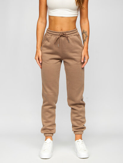 Pantalón de chándal para mujer beige Bolf BL32