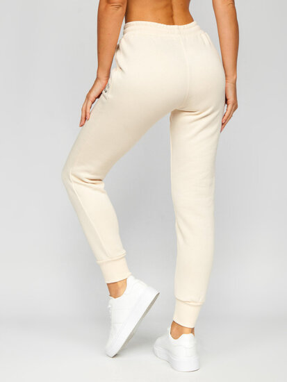 Pantalón de chándal para mujer beige Bolf F23350