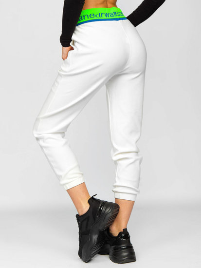 Pantalón de chándal para mujer blanco Bolf H1007A