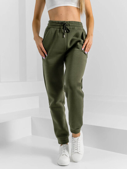 Pantalón de chándal para mujer caqui Bolf HL540