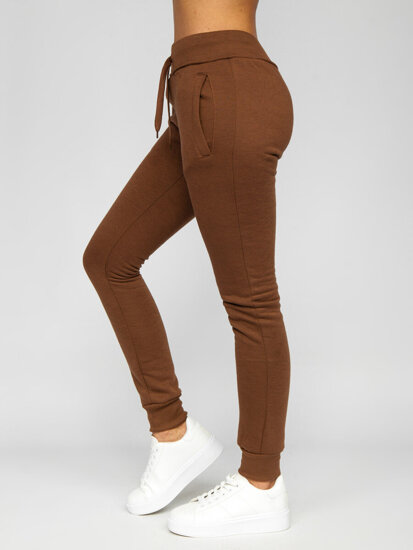 Pantalón de chándal para mujer chocolate Bolf CK-01