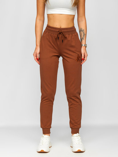 Pantalón de chándal para mujer chocolate Bolf VE32