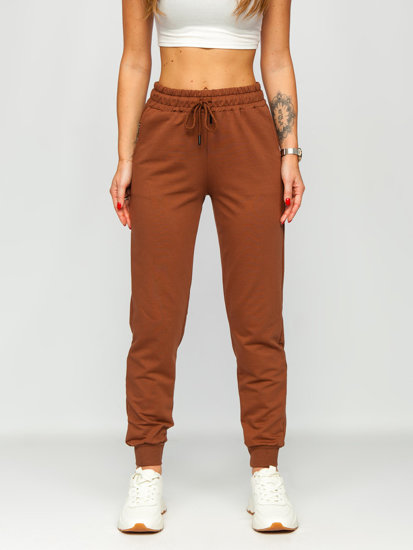 Pantalón de chándal para mujer chocolate Bolf VE34