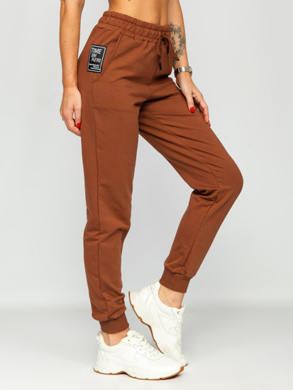 Pantalón de chándal para mujer chocolate Bolf VE34