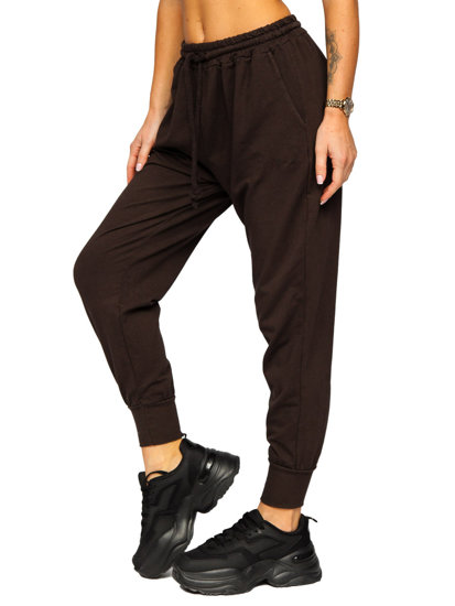 Pantalón de chándal para mujer marrón Bolf 0011